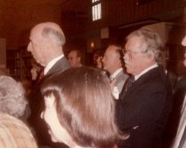 People attending a library gathering